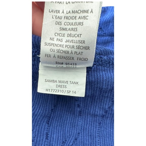 Horny Toad Samba Wave Tank Dress Women's XL Royal Blue Organic Cotton /Tencel - Picture 7 of 9